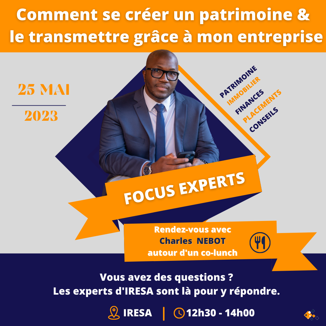 Charles NEBOT interviendra à IRESA le 25 Mai à IRESA